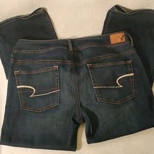 Women's American Eagle Kick Boot Jeans sz 10 Long